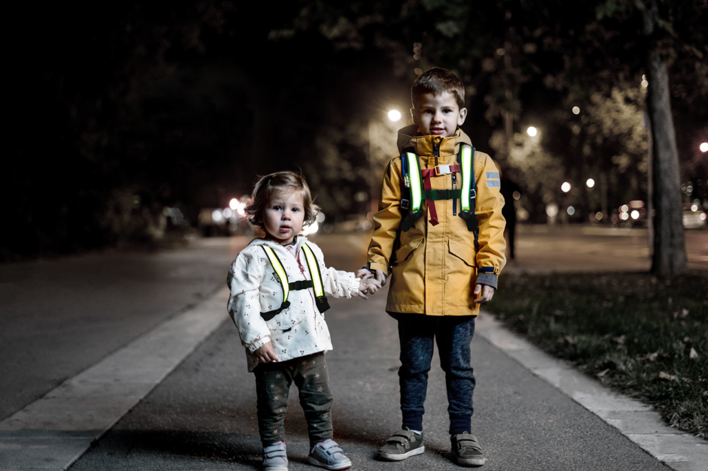 High-Visible LED Vest for adults and for children %